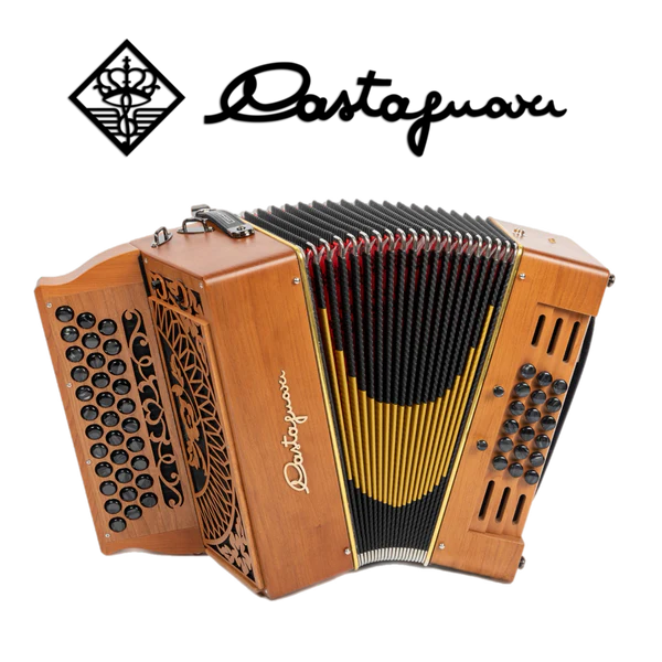 Accordéon diatonique Castagnari Mas 18 en bois de cerisier