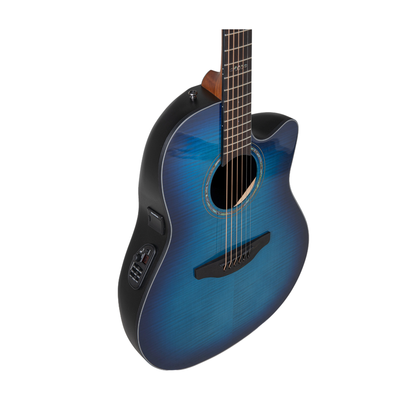 Ovation - Celebrity CS24P-BLFL-G, blue, flamed maple, mid-cut