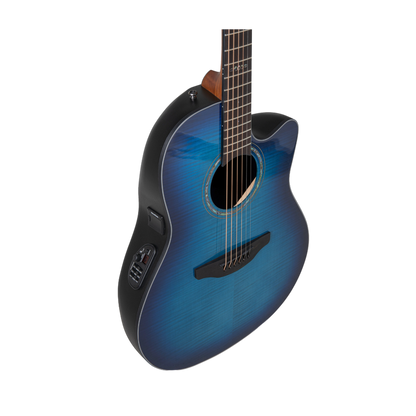 Ovation - Celebrity CS24P-BLFL-G, blue, flamed maple, mid-cut