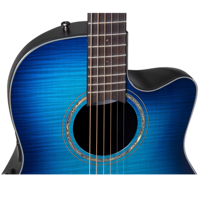 Ovation - Celebrity CS24P-BLFL-G, blue, flamed maple, mid-cut