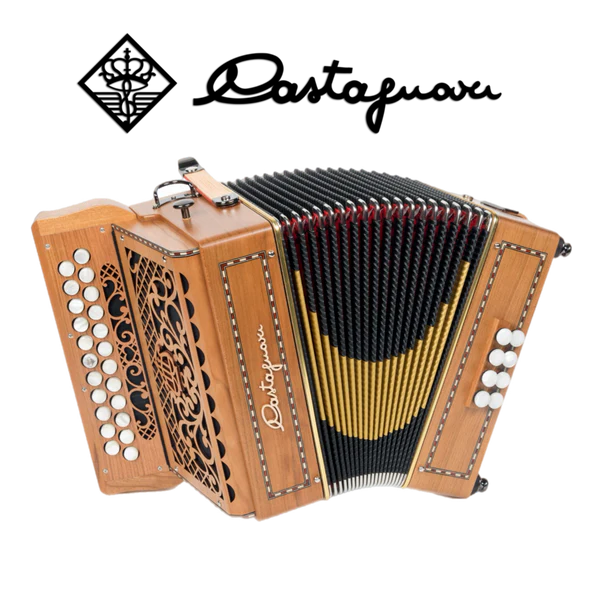 Accordéon diatonique Castagnari 
Dinn 3 en bois de cerisier