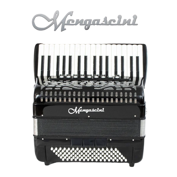 Accordéon chromatique Mengascini Aurora 3à touche piano couleur noir brillant