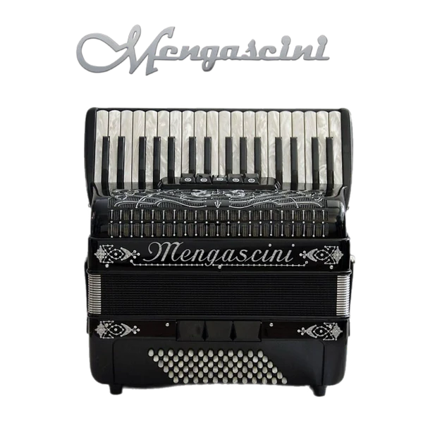 Accordéon chromatique Mengascini Aurora 3 à touche piano couleur noir