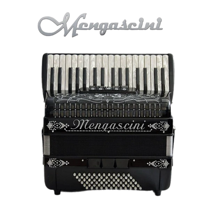 Accordéon chromatique Mengascini Aurora 3 à touche piano couleur noir