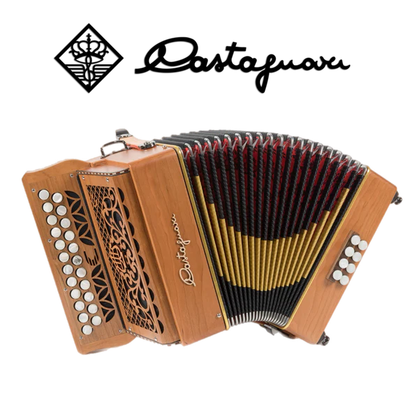 Accordéon diatonique Castagnari 
Dinn 2 en bois de cerisier