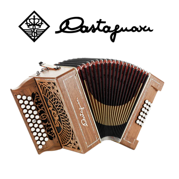 Accordéon diatonique Castagnari Evo en bois de noyer