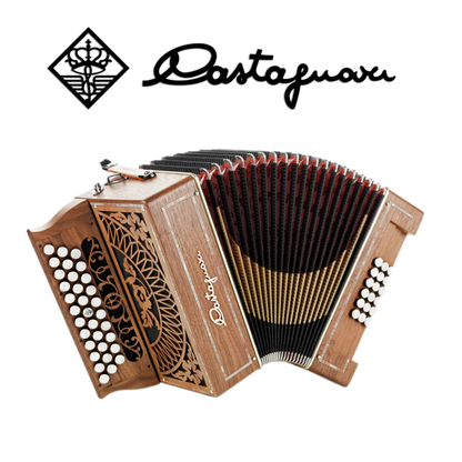 Accordéon diatonique Castagnari Evo en bois de noyer