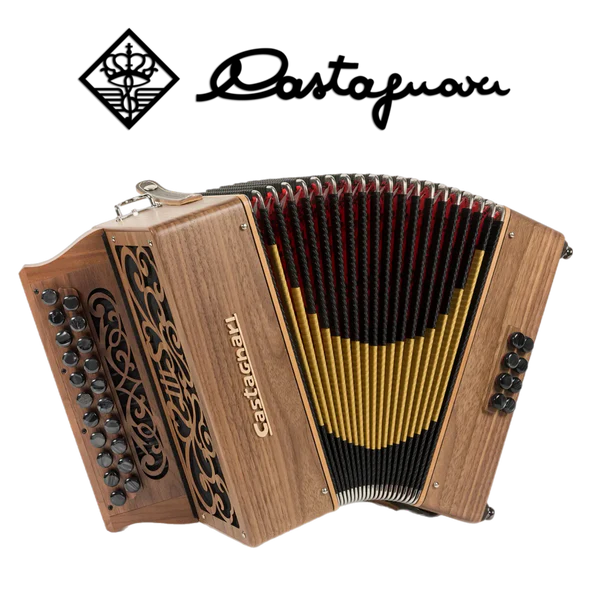 Accordéon diatonique Castagnari Luna en bois de noyer