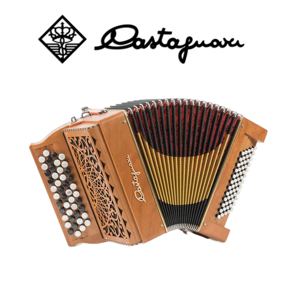Accordéon diatonique Castagnari 
Magica K2 en bois de cerisier