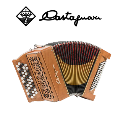Accordéon diatonique Castagnari 
Magica K2 en bois de cerisier