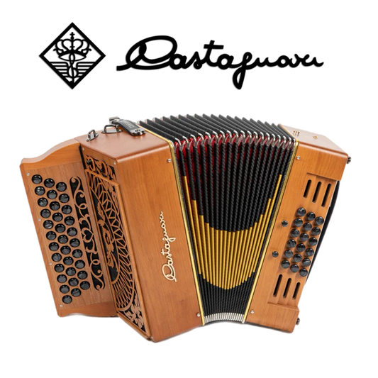Accordéon diatonique Castagnari Mas 18 en bois de cerisier