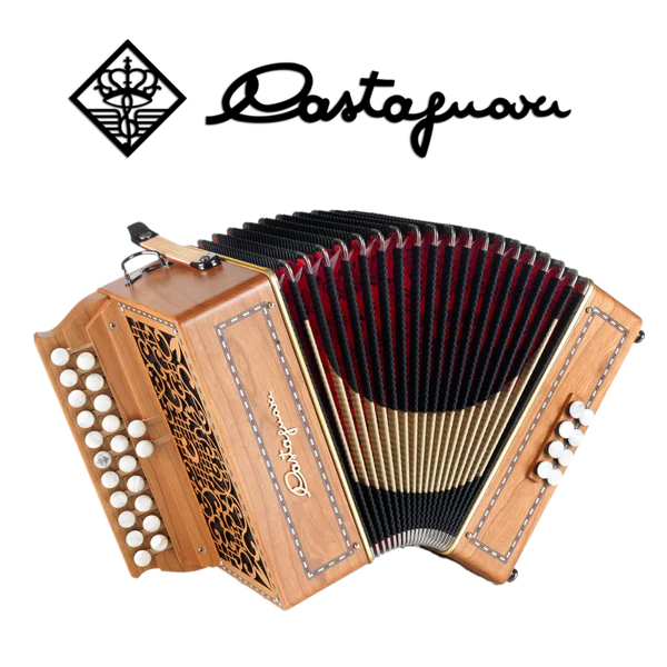 Accordéon diatonique Castagnari Stefania en bois de cerisier