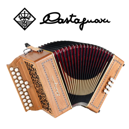 Accordéon diatonique Castagnari Stefania en bois de cerisier