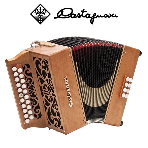 Accordéon diatonique Castagnari Studio en bois de cerisier