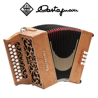 Accordéon diatonique Castagnari Studio en bois de cerisier