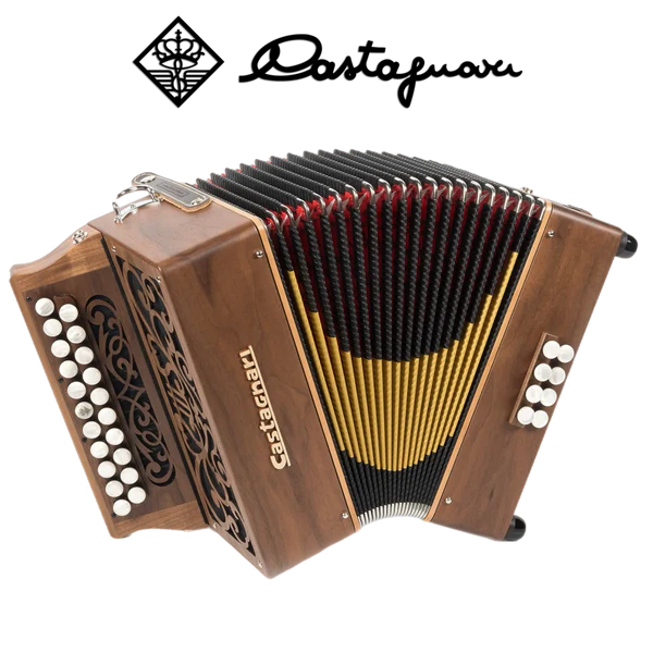 Accordéon diatonique Castagnari Studio en bois de noyer