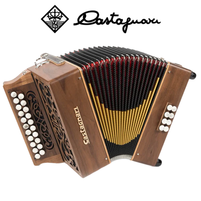 Accordéon diatonique Castagnari Studio en bois de noyer