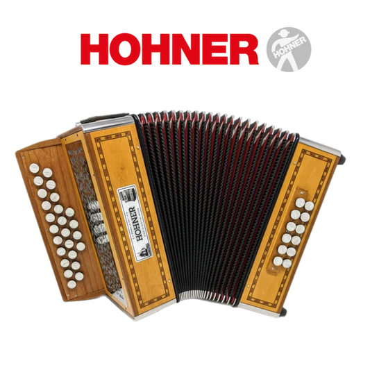 Accordéon diatonique Hohner galaad à touche bouton couleur bois