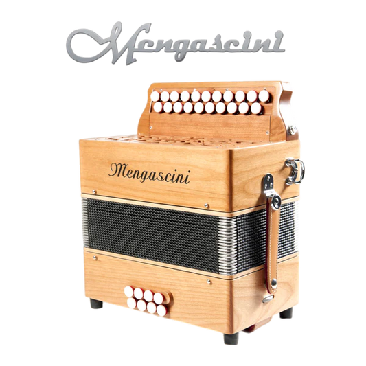 Accordéon diatonique Mengascini D212E à touche bouton couleur bois