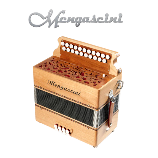 Accordéon diatonique Mengascini D212L à touche bouton couleur bois