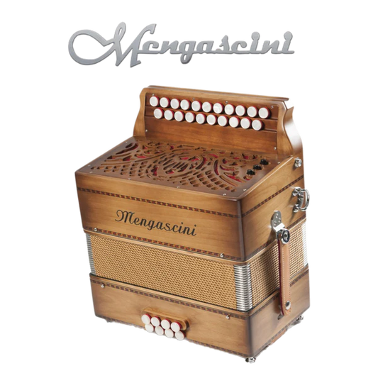 Accordéon diatonique Mengascini D213 à touche bouton couleur bois