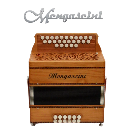 Accordéon diatonique Mengascini D262 à touche bouton couleur bois